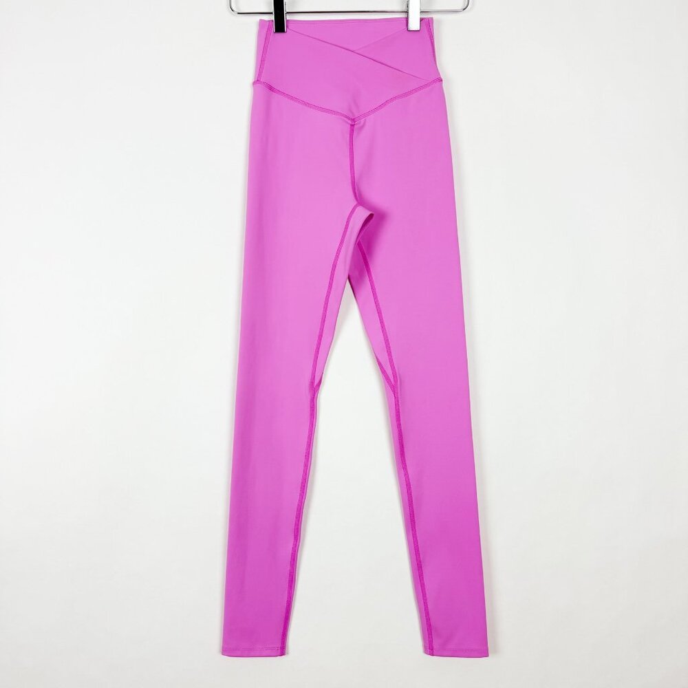 Salt Project Sculpt Cross Over Legging Women's Size S Bubblegum Pink High Rise - Picture 12 of 13
